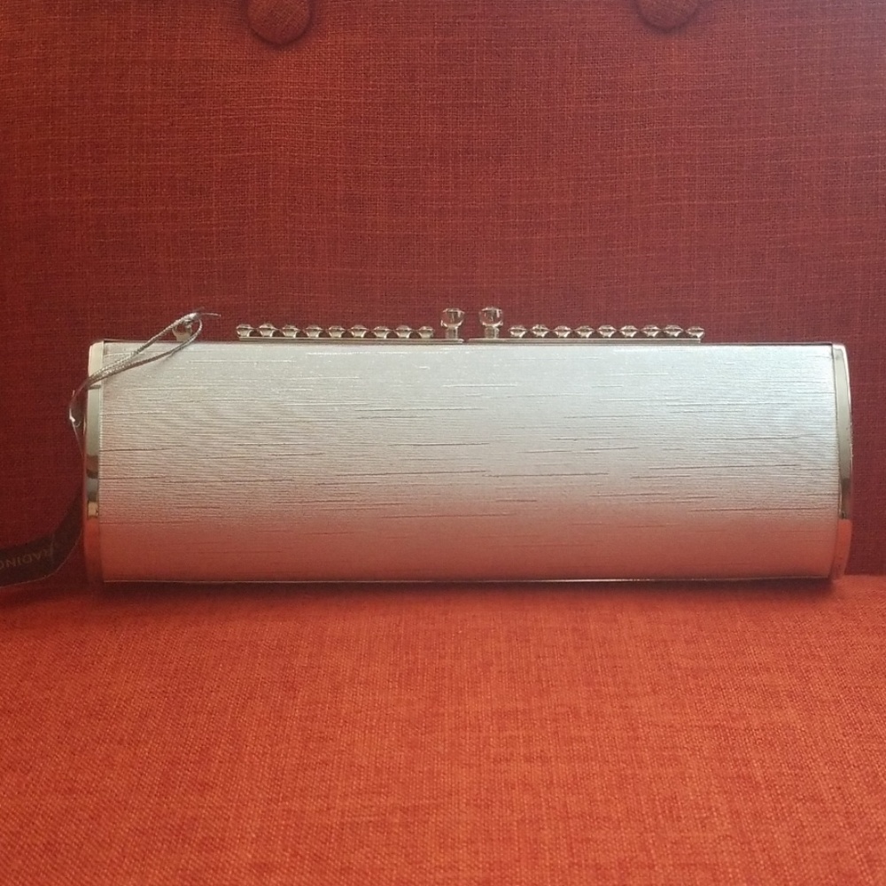 NWT Silver Clutch
